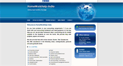 Desktop Screenshot of homeworkhelpindia.com