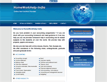 Tablet Screenshot of homeworkhelpindia.com
